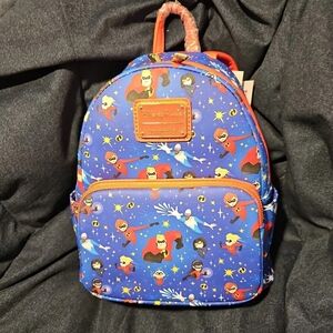 Disney Loungefly Pixar Backpack The Incredibles JACK Frozone Dash Violet Bob